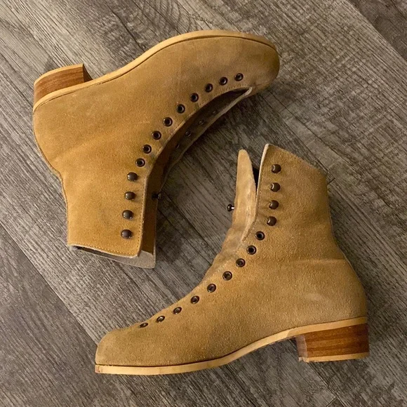 VINTAGE Riedell | Model 130M BOOTS ONLY Mens Size 5 Tan Discontinued Rental W6.5 - Picture 11 of 17